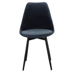 leaf chair velvet - donkerblauw