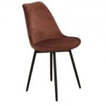 leaf chair velvet - roest / koper