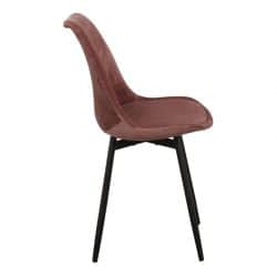 leaf chair velvet - roze