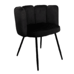 High five chair velvet - zwart