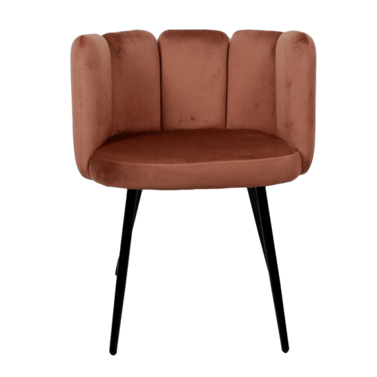 High five chair velvet - koper
