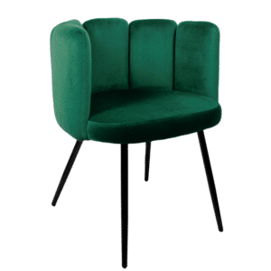 High five chair velvet - emerald groen