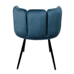 High five chair velvet - donkerblauw