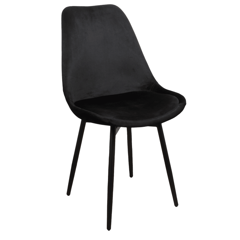 nep Verfijning Speeltoestellen Leaf chair velvet – zwart kopen? Bestel nu [- 20%]