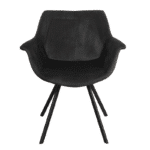 Ray arm chair velvet - zwart