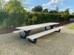 Douglas houten picknicktafel Eland met stalen X frame