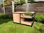 Douglas houten buitenkeuken Salun met industrieel frame