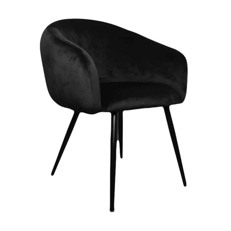 Bubble chair velvet - zwart