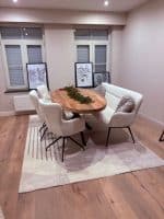 Mangohouten tafel ovaal Turner met matrixpoot