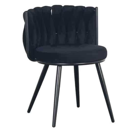 Moon chair velvet - black
