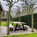 Douglashouten tafel Lauren met A-poten