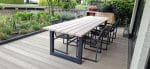 Douglas tuintafel Metis met industriele U poten