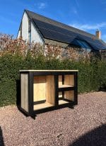 Steigerhouten buitenkeuken Lina met stalen frame