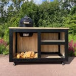 Steigerhouten buitenkeuken Lina met stalen frame