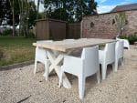 Steigerhouten tuintafel Jack met X poten