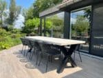 Steigerhouten tuintafel Jack met X poten