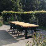 Douglas tuintafel Metis met industriele U poten