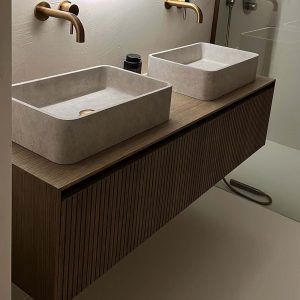 Eiken badkamermeubel Raaf met laden