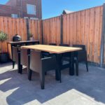 Industriële tafel Ash met douglas blad
