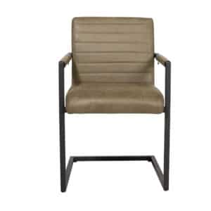 Eetkamerstoel Block eco-leer olijfgroen