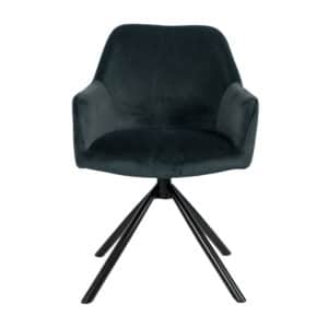 Eetkamerstoel Davie antraciet velvet