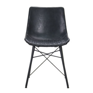 Eetkamerstoel Lauren kunstleer antraciet