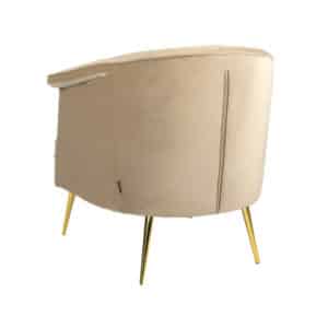 Fauteuil Amy beige velvet