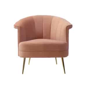 Fauteuil Amy roze velvet