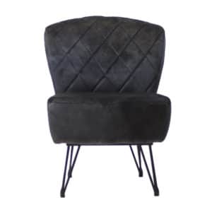 Fauteuil Else antraciet velvet