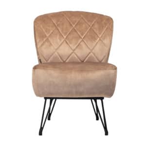 Fauteuil Else taupe velvet