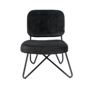 Fauteuil Julia zwart velvet