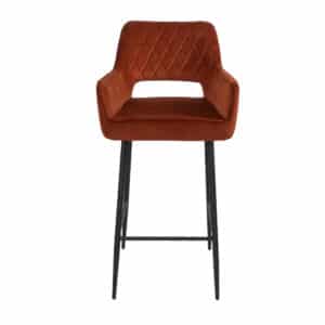 Barkruk Mika koper velvet