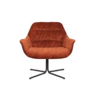 Fauteuil Lizzy koper velvet