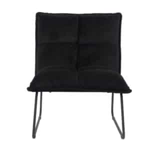 Fauteuil Malaga zwart velvet