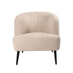 Fauteuil Nora taupe bouclé