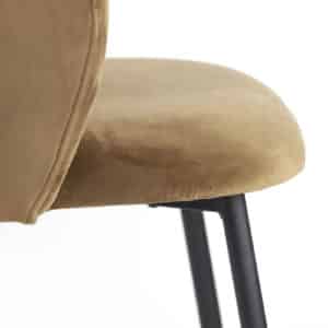 Eetkamerstoel Elyna velvet bruin | set van 2