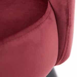 Eetkamerstoel Eckley velvet bordeaux | set van 2