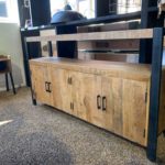 Mangohouten dressoir Fender met 4 deuren