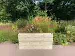 Steigerhouten plantenbak Adora met horizontale planken