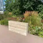 Steigerhouten plantenbak Adora met horizontale planken