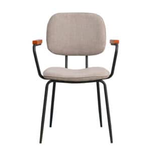 Stoel Oskar taupe gerecycled polyester