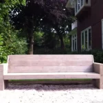 Steigerhouten tuinbank Ryo met lage armleuningen