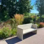 Tuinbank met smalle armleuningen Charlie steigerhout