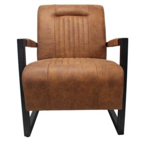 Fauteuil Austin cognac microvezel