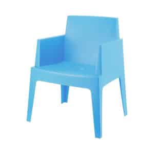 Box stoel lichtblauw kunststof