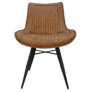 Eetkamerstoel Denver cognac polyester | set van 2