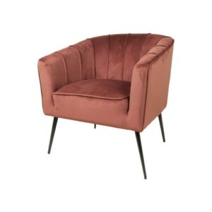 Fauteuil Chester champagne velours