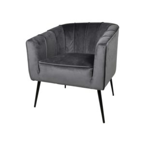 Fauteuil Chester donkergrijs velours