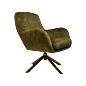 Fauteuil Cleveland groen/goud polyester