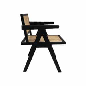 Fauteuil Bodhi mahonie/rotan zwart